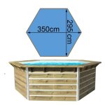Piscine - waterclip - cebu - �350 x h. 111 cm - bois - rond - filtre � sable