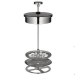 Piston de rechange pour cafetire  piston veohome 075l - marque veohome - compatible caf moulu - gris ...