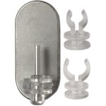 Pitons adhesifs neofix 3 en 1 translucide / chrome x2