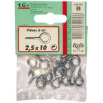 Piton  vis - vynex - 2. 5x10 mm - acier zingu - lot de 16