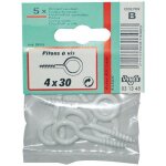 Piton � vis - vynex - 6x25 mm - acier rilsanis� - lot de 3