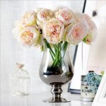 Pivoine artificielle - soie - champagne