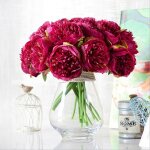 Pivoine artificielle - soie - fuchsia