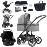 Pixini poussette kalani 3en1 set glossy argent - avec sige auto i - size (r129)