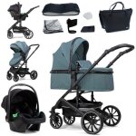 Pixini poussette kalani 3en1 set glossy petrol - avec sige auto i - size (r129)