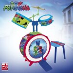 Pjmasks batterie avec tabouret (grosse caisse deux tambours bongo et cymbale)