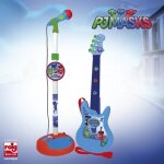 Pjmasks guitare avec microphone - 4 cordes Pjmasks guitare avec microphone - 4 cordes