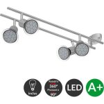Plafonnier 4 spots orientables led lampe intrieure luminaire clairage plafond