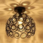Plafonnier en cristal mtal fer lampe de plafond lustre moderne simple e27 pour salon chambre  coucher ...