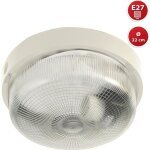 Plafonnier dextérieur - bigbob - hublot rond 22cm - plastique + verre - e27 max 60w - ip44 Plafonnier dextérieur - bigbob - hublot rond 22cm - plastique + verre - e27 max 60w - ip44