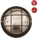 Plafonnier dextérieur - velamp - bubble - hublot rond - ip44 - e27 max 60w - noir Plafonnier dextérieur - velamp - bubble - hublot rond - ip44 - e27 max 60w - noir