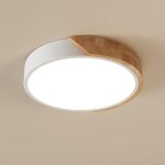 Plafonnier led 24 w 2400 lm 3000k lumière chaude moderne ultra fine ronde en bois à montage encastré ... Plafonnier led 24 w 2400 lm 3000k lumière chaude moderne ultra fine ronde en bois à montage encastré ...