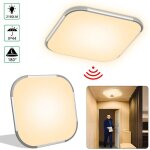 Plafonnier led 24w - noname - capteur radar - �tanche ip44 - blanc chaud - design contemporain