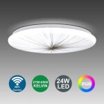Plafonnier led connecté wifi couleurs réglables (rgb + blanc froid à chaud 2700 - 6500k) travail avec ... Plafonnier led connecté wifi couleurs réglables (rgb + blanc froid à chaud 2700 - 6500k) travail avec ...