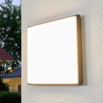 Plafonnier led ext�rieur carr� amra - lampenwelt. com - blanc - aluminium - technologie led