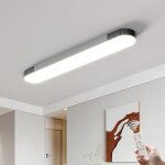 Plafonnier led moderne ganeed - noir et blanc - dimmable avec t�l�commande - 48w / 3000 - 6500k