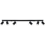 Plafonnier ring 6l led spot moderne loft design pr chambre salon escalier couloir - noir