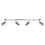 Plafonnier spot orientable inox pour 4 ampoules gu10 - silamp Plafonnier spot orientable inox pour 4 ampoules gu10 - silamp