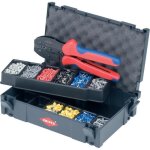 Pince � sertir - knipex - 97 90 23 - embouts 025?6 mm� - assortiment cosses - mallette mini - systainer ...