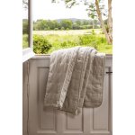 Plaid matelass� aspect lav� - froiss� angkor toison dor - angkor beige poudr� - 150 x 200 cm