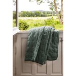 Plaid matelass aspect lav - froiss angkor toison dor - angkor eucalyptus - 150 x 200 cm