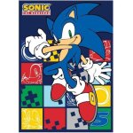 Plaid polaire sonic the hedgehog 100 x 140 cm - couverture