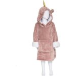 Plaid sweatshirt capuche licorne - rose - rose - atmosphera createur dinterieur