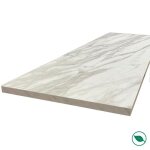 Plan de travail stratifi� hpl marbre blanc 2000 x 650 x 38 mm fsc - gamme signature forestea dimensions ...