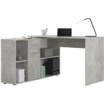 Bureau dangle carmen table avec meuble de rangement int�gr� 4 �tag�res 1 porte et 1 tiroir d�cor b�ton ...