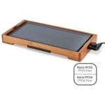 Plancha bambou revtement cramique - livoo - doc322 - 2200w - plaque amovible en fonte daluminium - ...