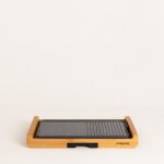 Plancha �lectrique - create - stone flat bamboo - 1800w - design bambou - thermostat r�glable