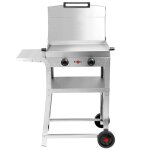 Plancha �lectrique sur chariot krampouz kombi