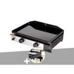 Plancha gaz � poser 2 br�leurs solia 200 - somagic + support balcon