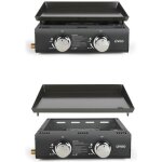 Plancha gaz - barbecue - 2 brleurs - acier maill - allumage automatique - 415 x 36 cm