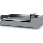 Plancha premium gaz - forge adour - 2 br�leurs - ch�ssis acier - noir et gris