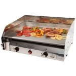 Plancha gaz inox baila 5 kw tonio - plancha tonio - 2 brleurs - 60x41 cm - pour 6  12 personnes