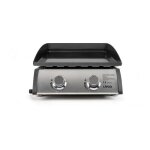 Plancha  gaz - livoo - doc296 - 2 bruleurs - gris