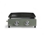 Plancha gaz - livoo - doc323 - 2 brleurs - 455 x 355 cm - plaque de cuisson en acier maill - 4 / 6 ...
