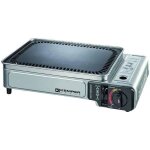 Plancha gaz portable - kemper - plaque anti adhsive - 2300w - valise de transport