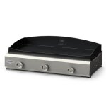 Plancha - le marquier - exclusive amalia 375 inox - 2 brleurs - gaz - briquettes en cramique