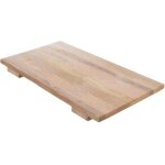 Planche � d�couper rectangulaire en bois - dim : l 58 x l 38 x h 4 cm