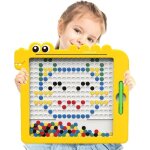 Planche  dessin magntique - zgeer - jaune - avec billes magntiques - stylo inclus - pour enfants 3 ...
