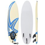 Planche de surf - vidaxl - �toile - 170 cm - bleu et cr�me - d�butants adultes et enfants