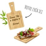 Planche tapas en bambou ? petite planche aperitif 19x11 cm  personnaliser avec texte & logo [planche ...
