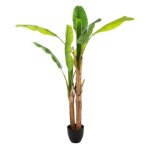 Plante artificielle - paris prix - bananier double - 160 cm - vert - design charmant