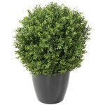 Plante artificielle haute gamme sp�cial ext�rieur - buis boule uv artificiel coloris vert - dim : h. ...
