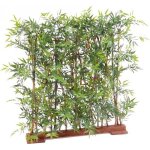 Plante artificielle haute gamme spcial extrieur - haie bambou artificiel coloris vert - dim : l120 ...