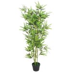 Plante artificielle - omabeta - bambou - hauteur 120 cm - pot inclus - vert