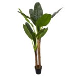 Plante artificielle - home deco factory - bananier artificiel xxl - grand format - vert et marron
