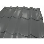 Plaque acier galvanisé laqué mat aspect tuile - l: 1. 95 m - l: 1. 04 m - gris anthracite mat Plaque acier galvanisé laqué mat aspect tuile - l: 1. 95 m - l: 1. 04 m - gris anthracite mat
